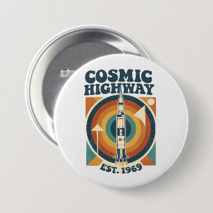 Comic Highway – Lustige Pop Art für Comic-Fans Button