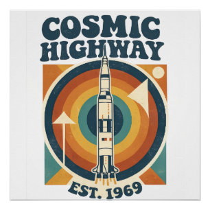 Comic Highway – Lustige Pop Art für Comic-Fans Poster