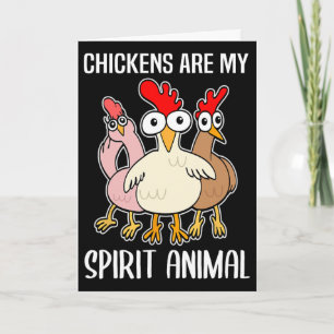 Comic-Huhn-Halter Hühner Spirit-Tier Karte