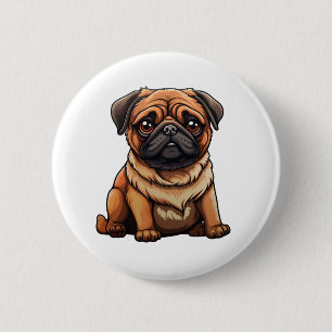 Comic-Hunde-Illustration Button