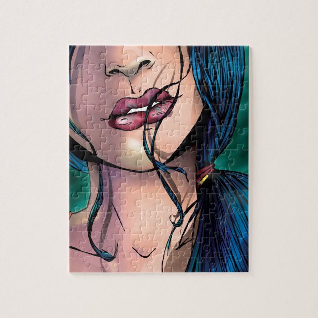 Comic Illustration eines Sexy Girl namens Miki (Vertikal)