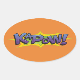 Comic KaPow! Ovaler Aufkleber