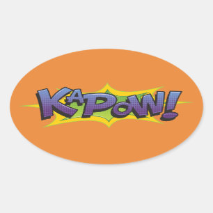 Comic KaPow! Ovaler Aufkleber