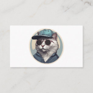 Comic-Katze mit Sonnenbrille Visitenkarte