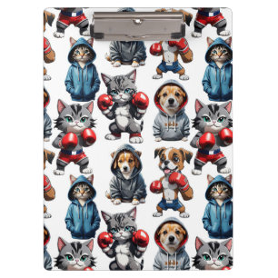 Comic-Katzen-und-Hunde-Design Klemmbrett