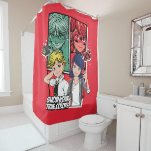 Comic Marinette & Adrien Duschvorhang