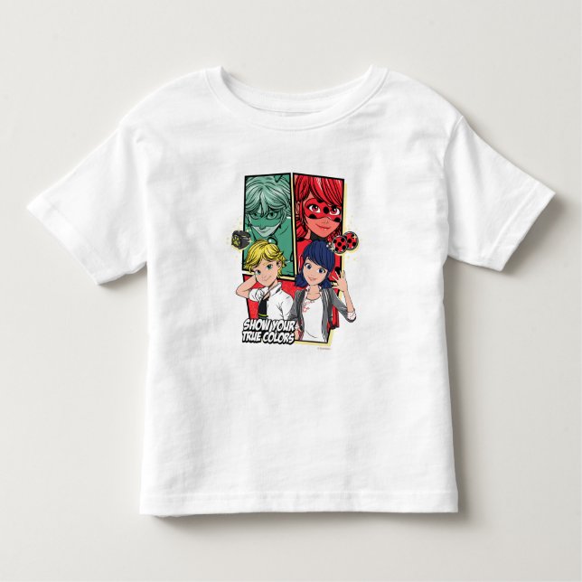 Comic Marinette & Adrien Kleinkind T-shirt (Vorderseite)