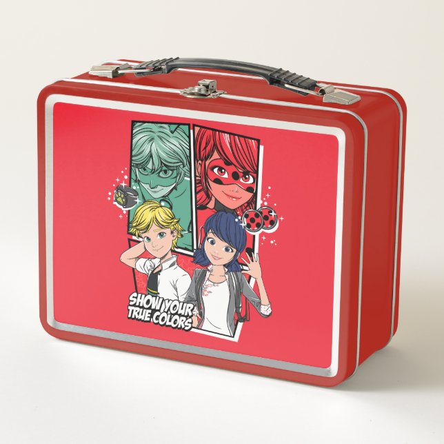 Comic Marinette & Adrien Metall Brotdose (Vorderseite)