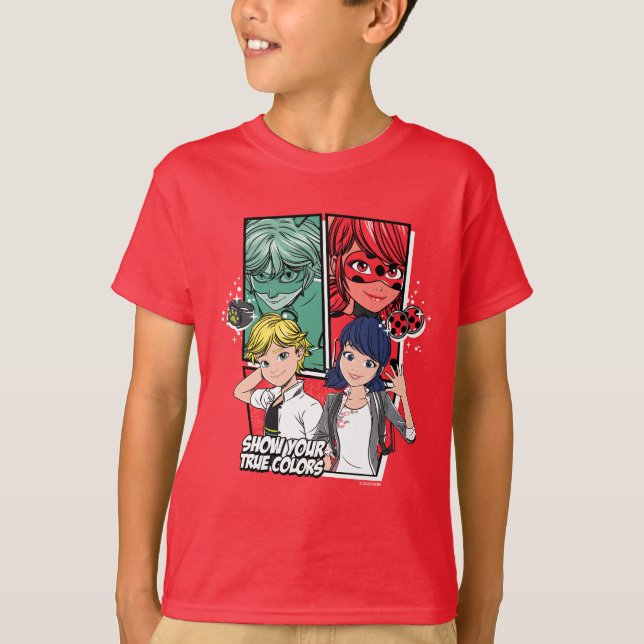 Comic Marinette & Adrien T-Shirt (Vorderseite)
