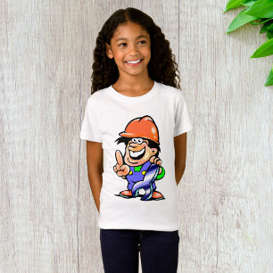 Comic Mechaniker Bauarbeiter mit Schraubenschlüsse T-Shirt