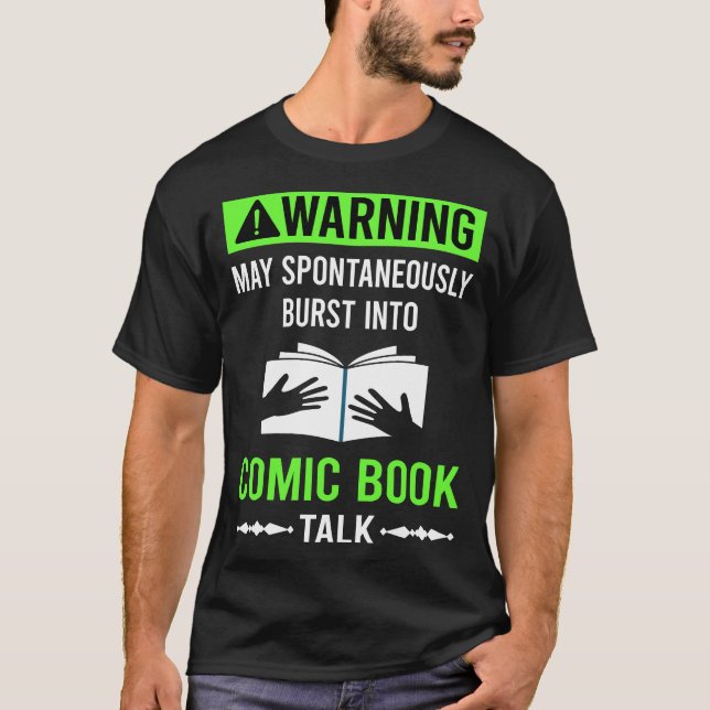 Comic mit grüner Warnung - Comicen T-Shirt (Vorderseite)