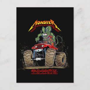 Comic-Monstertruck Postkarte