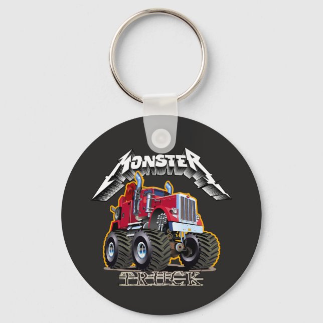 Comic-Monstertruck Schlüsselanhänger (Vorderseite)