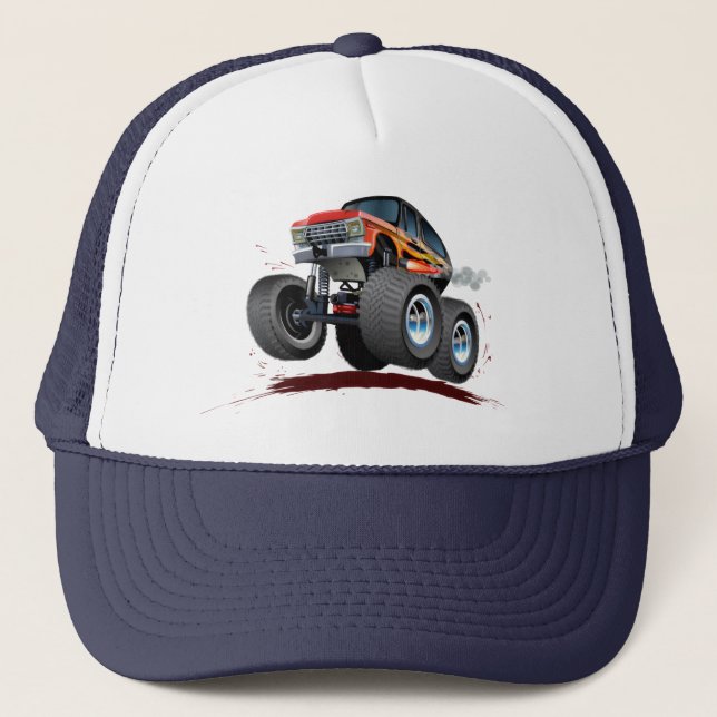 Comic-Monstertruck Truckerkappe (Vorderseite)