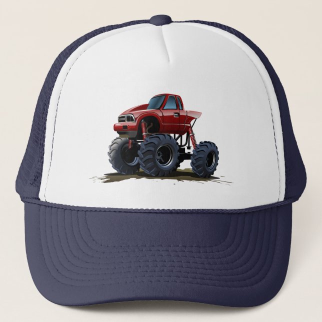 Comic-Monstertruck Truckerkappe (Vorderseite)