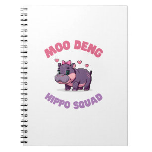 Comic MOO DENG HIPPO SQUAD Hippo Revolution Zook Notizblock
