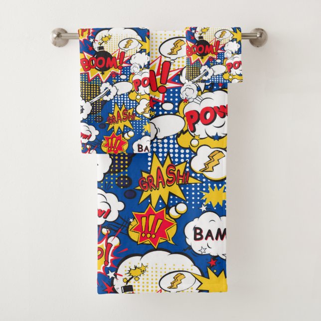 Comic-Muster  Badhandtuch Set (Insitu)