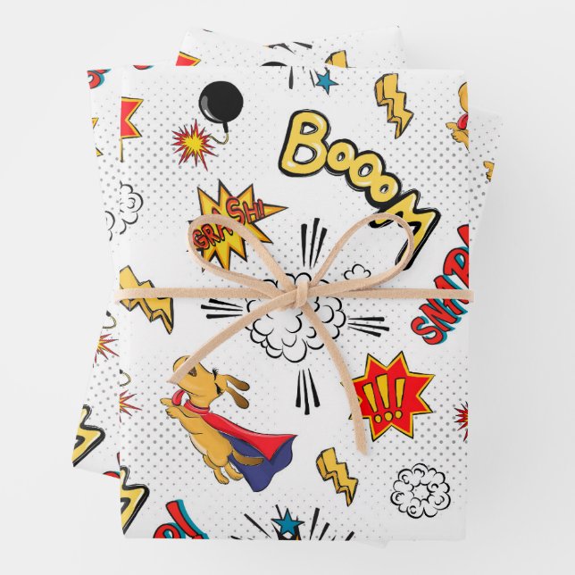 Comic-Muster  Geschenkpapier Set (Beispiel)