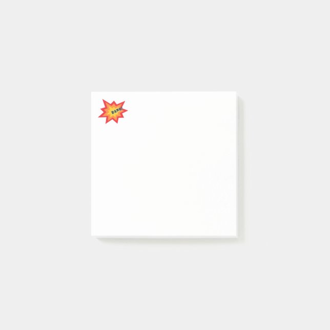 Comic-Nachhinweise Post-it Klebezettel (Vorderseite)