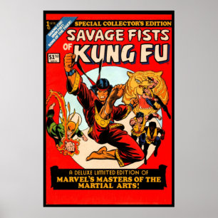 Comic Nr. 1 Erstausgabe - Savage Fists von Kung Fu Poster