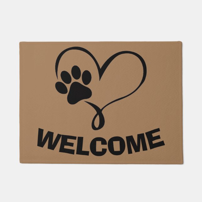 Comic Pet Paw , bearbeiten Text Fußmatte (Vorderseite)