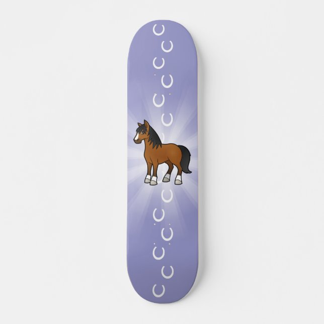 Comic-Pferd Skateboard (Vorne)