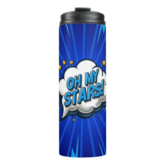 Comic Pop Art OH MEINE STERNE! Thermosbecher (Vorderseite)