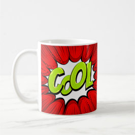 Comic Pop Art Red Green COOL Novelty Funny Kaffeetasse