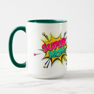 Comic Pop Art Super Mama Tasse