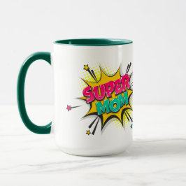 Comic Pop Art Super Maman Mug