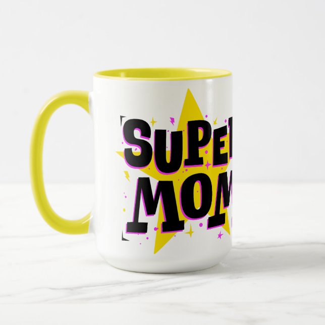 Comic pop art super maman Mug (Gauche)