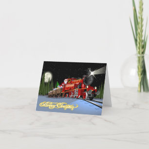 Comic-Postkarte Santa Express Feiertagskarte