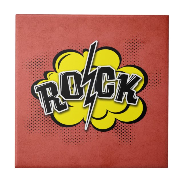 Comic-Rock-Abbildung Fliese (Vorderseite)