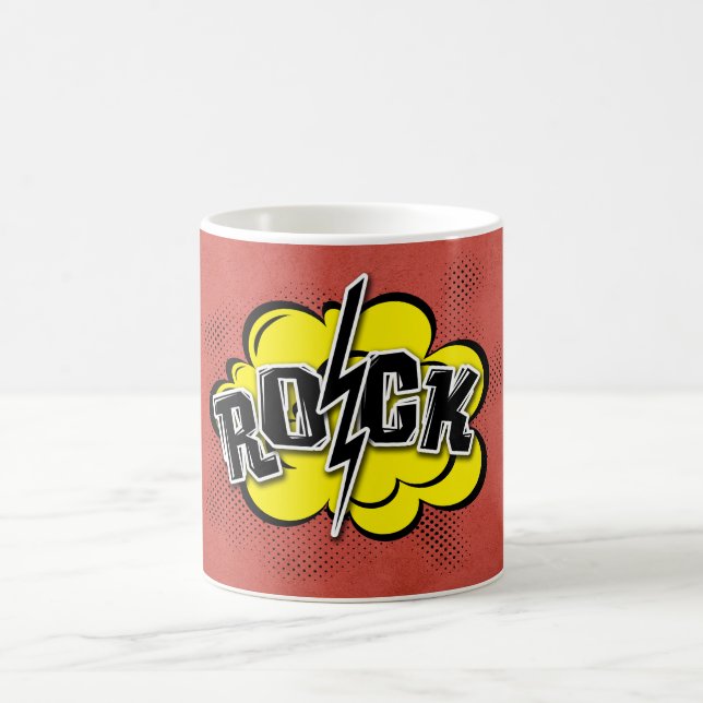 Comic-Rock-Abbildung Kaffeetasse (Mittel)