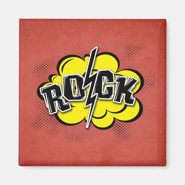 Comic-Rock-Abbildung Magnet (Vorne)