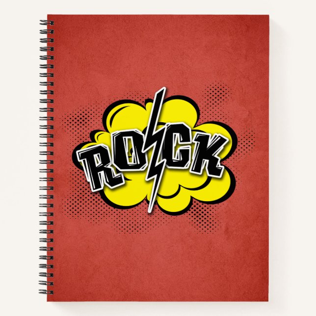 Comic-Rock-Abbildung Notizbuch (Vorderseite)