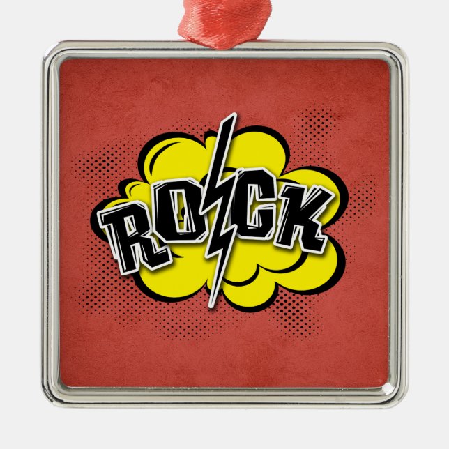Comic-Rock-Abbildung Ornament Aus Metall (Vorne)