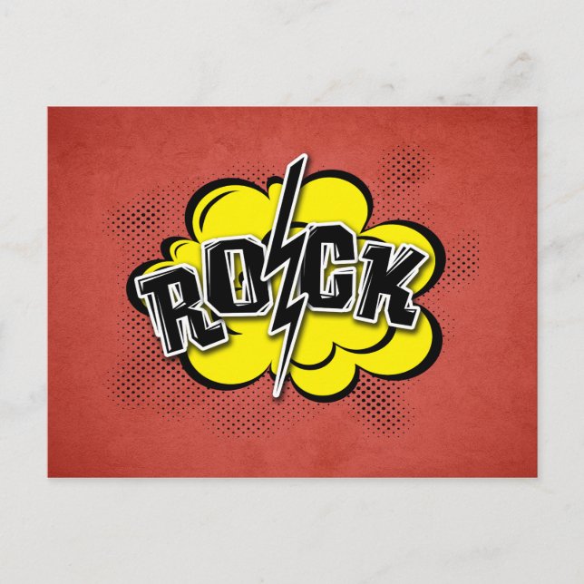 Comic-Rock-Abbildung Postkarte (Vorderseite)
