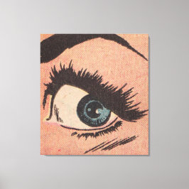 Comic Roy Lichtenstein Style Blue Eye Leinwanddruck