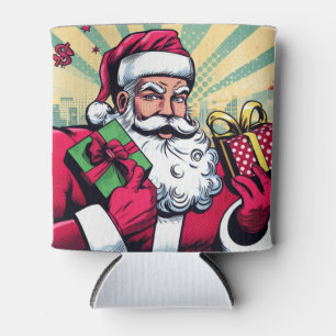 Comic Santa/Weihnachten Dosenkühler