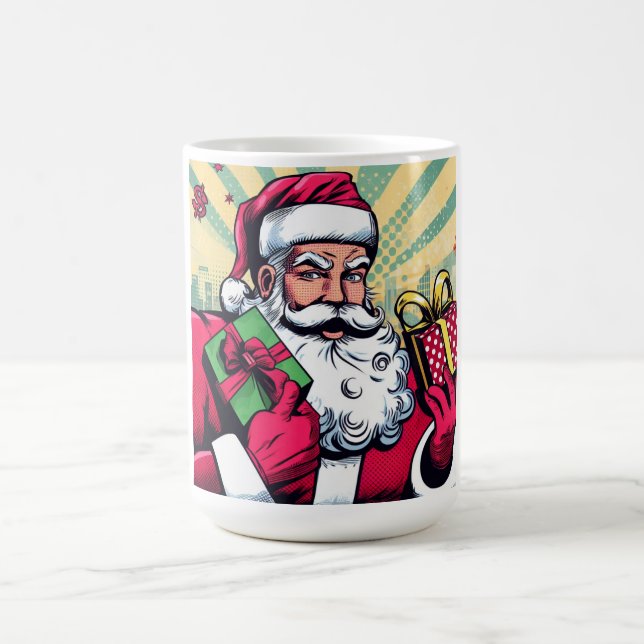 Comic Santa/Weihnachten Kaffeetasse (Mittel)