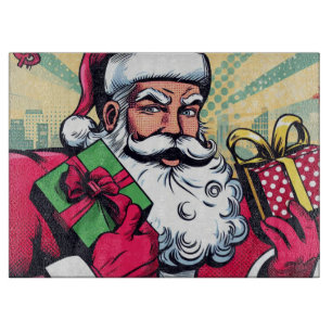 Comic Santa/Weihnachten Schneidebrett