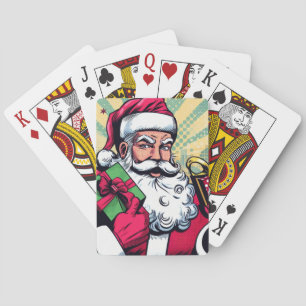 Comic Santa/Weihnachten Spielkarten