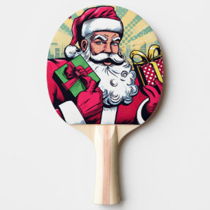 Comic Santa/Weihnachten Tischtennis Schläger