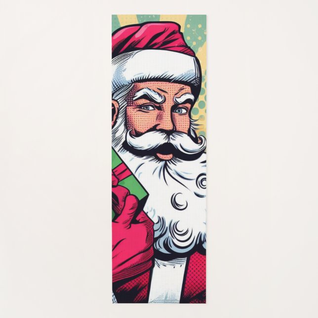 Comic Santa/Weihnachten Yogamatte (Vorderseite)