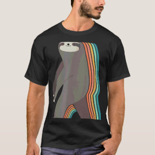 Comic Sleepwalker Sloth Rainbow T-Shirt