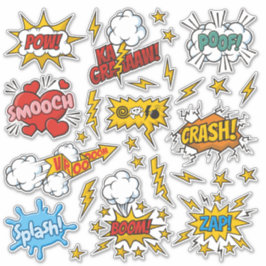 Comic Sound Effects Aufkleber Set