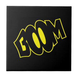 Comic-Sprechblasen Keramik Tile Boom Ihre Farben Fliese