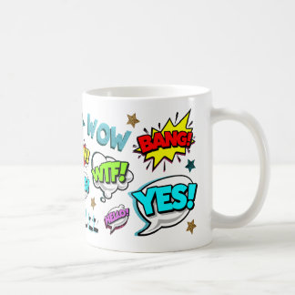 Comic sprechen Bubbles Kaffeetasse