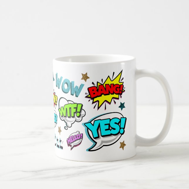 Comic sprechen Bubbles Kaffeetasse (Rechts)
